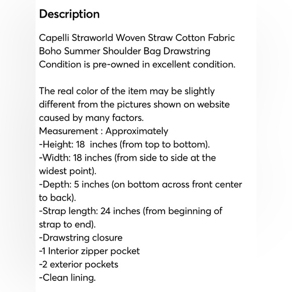 CAPPELLI STRAWORLD SHOULDER BAG - Picture 4 of 4